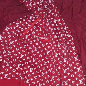 Supreme x Louis Vuitton Red Hoodie